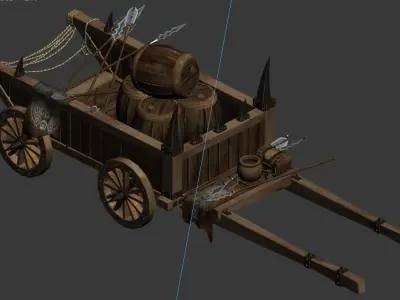 War tools - cast stone car 3D model