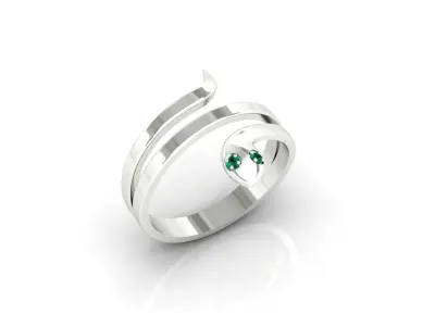 Gold and silver ring bundle 3D print model