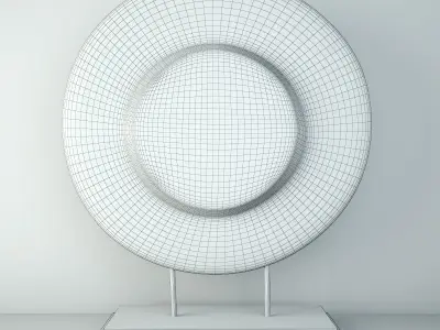 Antique Thai Ox Cart Wooden Wheel 3D model