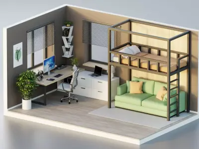 Bedroom interior 3D model