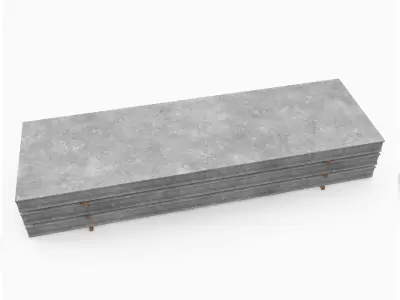 Hollow Core Concrete Slab  Low-poly 3D model