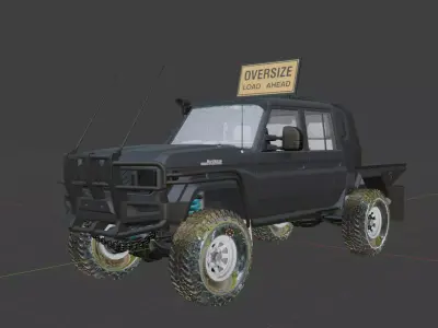 Toyota Landcruiser 2024 79 series Low-poly 3D model