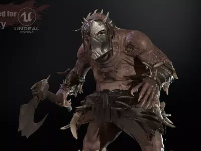 Butcher Low-poly 3D model