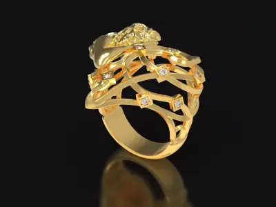 HEART HUG RING  3D print model