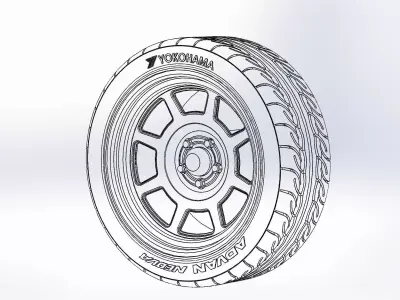 Wheel American Racing VF503 18inch for scale model 3D print model