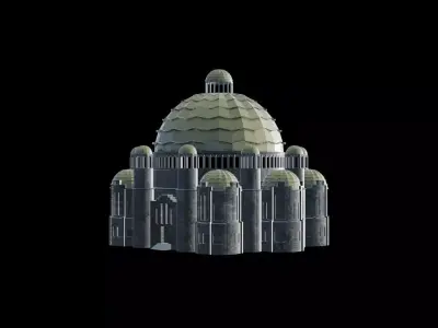 CHURCH - Orthodox-styled and game-ready Low-poly 3D model
