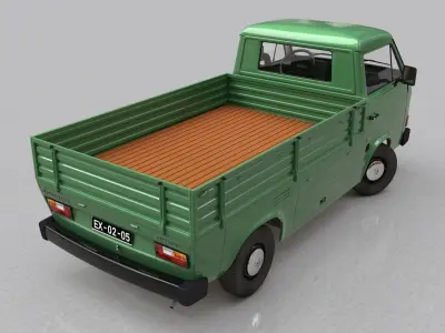 VOLKSWAGEN TRANSPORTER T3 PICKUP - 1979 3D model