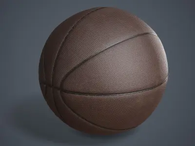Basketball Ball Low-poly 3D model 9