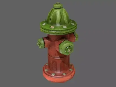 Hydrant  prop lowpoly for videogame Free low-poly 3D model