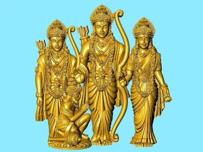 Ram lakshman sita hanuman  3D print model