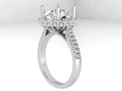 Round Halo Ring 3605 3D print model