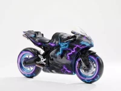Storm-Surge Elemental Superbike 3D Model Low-poly 3D model