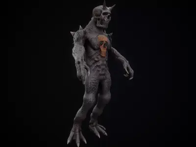 Monster hunter skull character fantasy  3D model