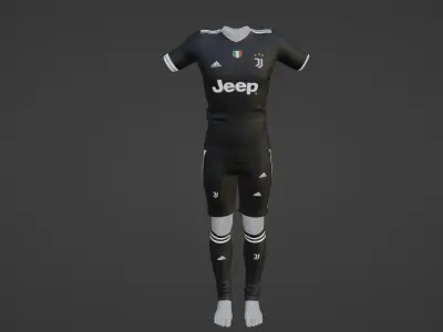 Juventus Sportwear Low-poly 3D model