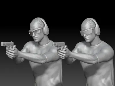 Shooting Range boy 2 pack 3D print model