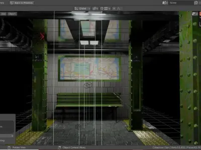 Subway coca cola renderer Low-poly 3D model