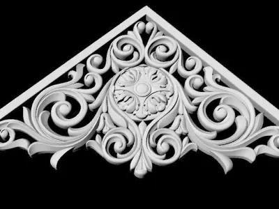 Corner decor ornament for furniture 3D model purchase