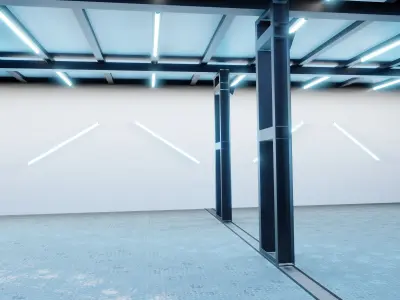 Car studio interior 3D model