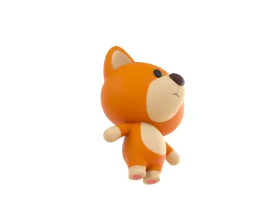 Character060 Rigged Dog 3D model