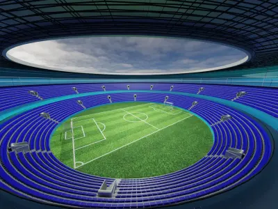 Football Stadium  Low-poly 3D model 2