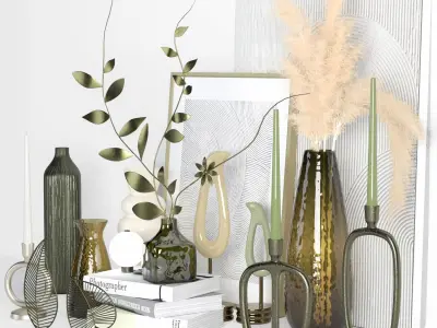 Decorative set 01 3D model 5