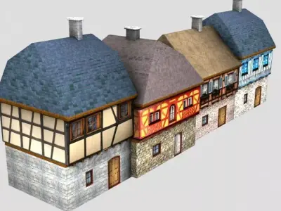 Medieval street Free 3D model