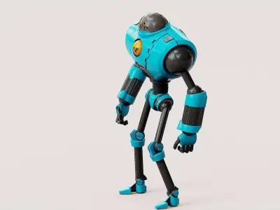 ANDROID MOBY Rigged for Unreal Engine - Unity - MIXAMO 3D model