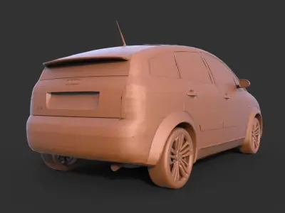 Audi A2 3D print model