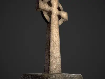 Viking Gravestone Low-poly 3D model