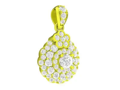 A7656 Luxury Hongkong Diamond Women Pendant 3D print model