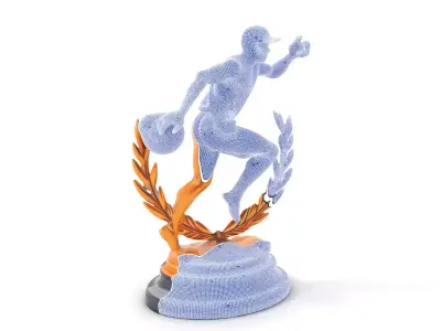 Sports Trophy Athlete Sculpture Model Pack Low-poly 3D model