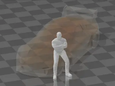 toretto fast furious sitting Vin diesel  3D print model