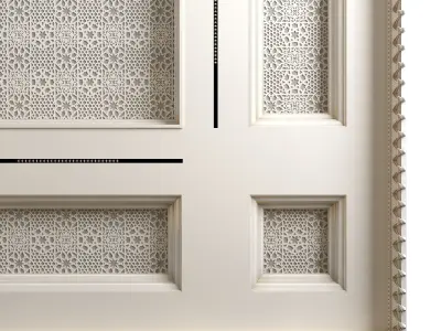 White Ceiling In Oriental Style 5x5 3D model