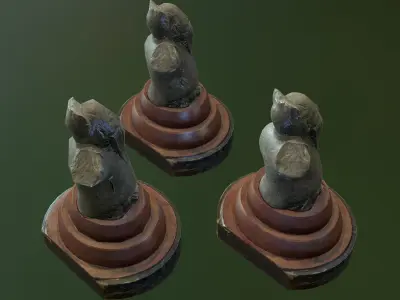 Ancient Stone Carving Low-poly 3D model
