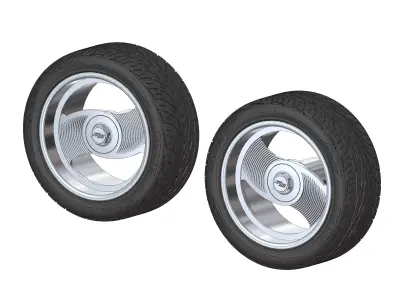 Wheels  20inch HRBB Deuce for your scale model 3D print model
