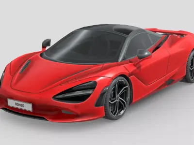McLaren 750S coupe 2024 Low-poly 3D model