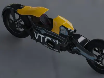 motorbike vehicle pixemach auto series 3D model