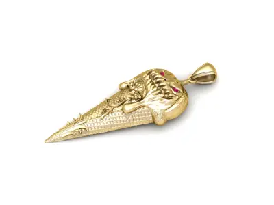 HORROR CONE ICECREAM PENDANT 3D PRINTABLE MODEL  3D print model