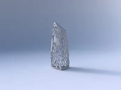 Vase tipped triangle with dense organic lattice 2 3D print model
