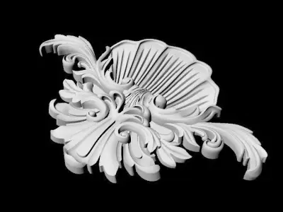 Central decor ornament for furniture 3D model 107