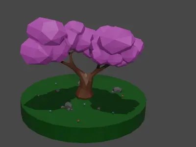 Low Poly Tree Free low-poly 3D model buy