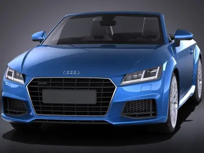 Audi TT Roadster 2015 VRAY 3D model