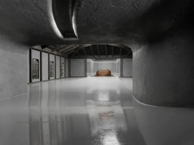 Car studio interior 3D model 3D model