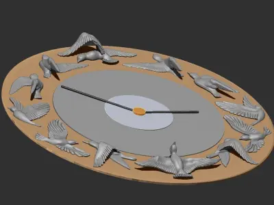  Flying Birds Clock 3D print model