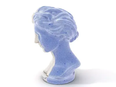White Marble Bust model pack Low-poly 3D model