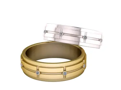 Eternity Line Diamond Band 3D print model