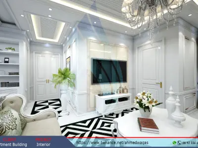 Complete interior scene with V-Ray rendering setting  Low-poly 3D model