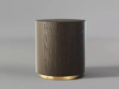 RH Machinto Round Side Table Free 3D model