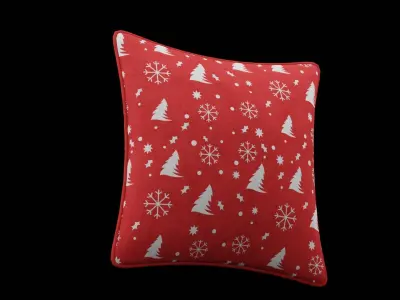 Christmas Cushion Low-poly 3D model