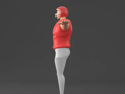 American Footballer 3D Model 3D model